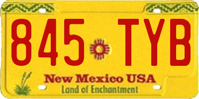 NM license plate 845TYB