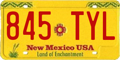 NM license plate 845TYL