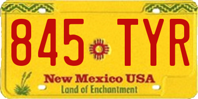 NM license plate 845TYR