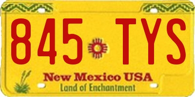 NM license plate 845TYS