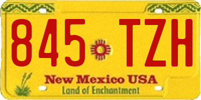 NM license plate 845TZH