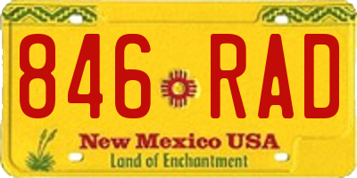 NM license plate 846RAD