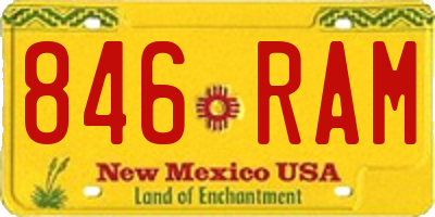 NM license plate 846RAM