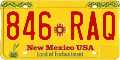 NM license plate 846RAQ