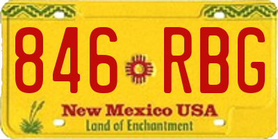 NM license plate 846RBG
