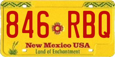 NM license plate 846RBQ