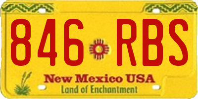 NM license plate 846RBS