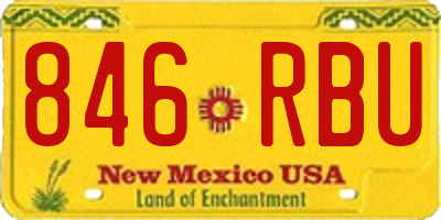 NM license plate 846RBU