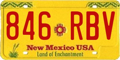 NM license plate 846RBV