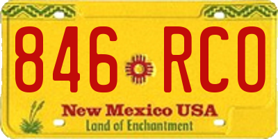 NM license plate 846RCO