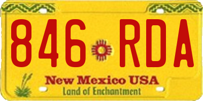 NM license plate 846RDA