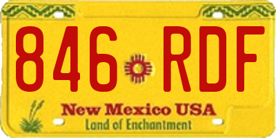 NM license plate 846RDF