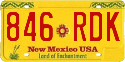 NM license plate 846RDK
