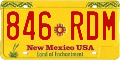 NM license plate 846RDM