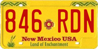 NM license plate 846RDN