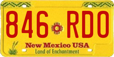 NM license plate 846RDO