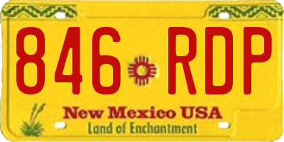 NM license plate 846RDP