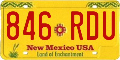 NM license plate 846RDU
