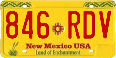 NM license plate 846RDV