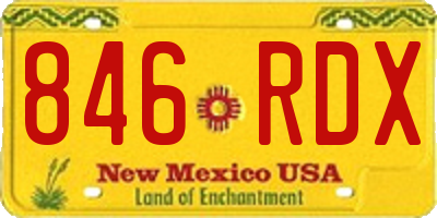 NM license plate 846RDX