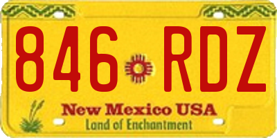 NM license plate 846RDZ