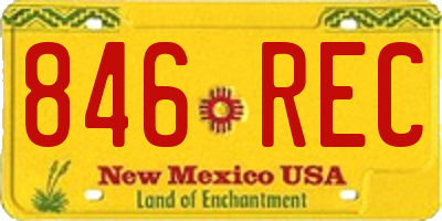 NM license plate 846REC