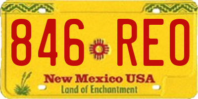 NM license plate 846REO