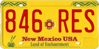 NM license plate 846RES