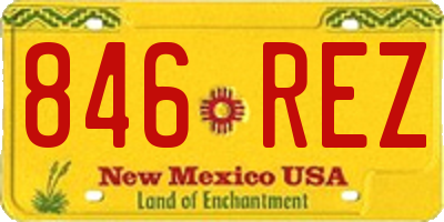 NM license plate 846REZ