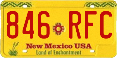 NM license plate 846RFC
