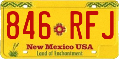 NM license plate 846RFJ