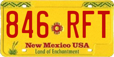 NM license plate 846RFT