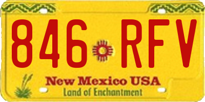 NM license plate 846RFV