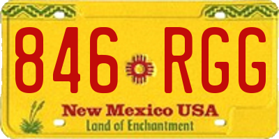 NM license plate 846RGG