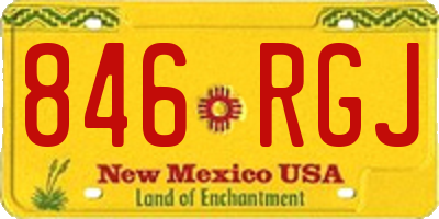 NM license plate 846RGJ