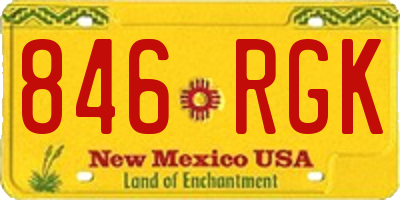 NM license plate 846RGK