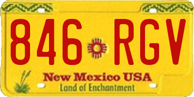 NM license plate 846RGV
