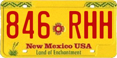NM license plate 846RHH