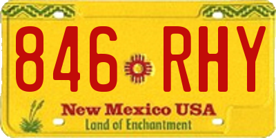 NM license plate 846RHY