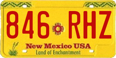 NM license plate 846RHZ