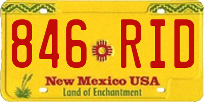 NM license plate 846RID
