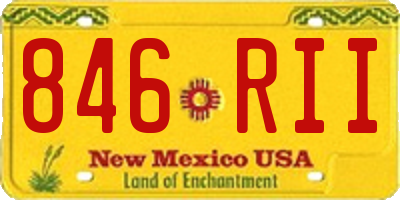 NM license plate 846RII