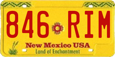 NM license plate 846RIM