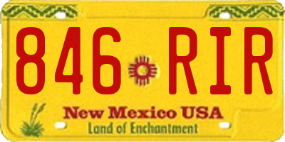 NM license plate 846RIR