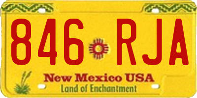 NM license plate 846RJA