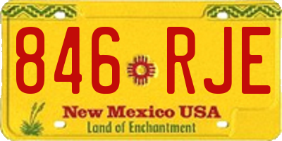 NM license plate 846RJE