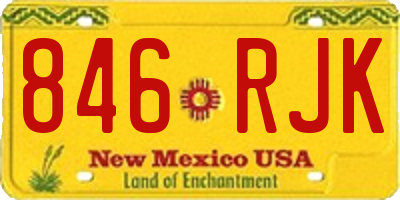 NM license plate 846RJK
