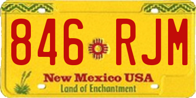 NM license plate 846RJM