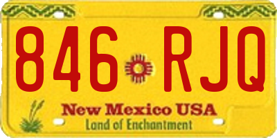 NM license plate 846RJQ