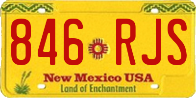 NM license plate 846RJS